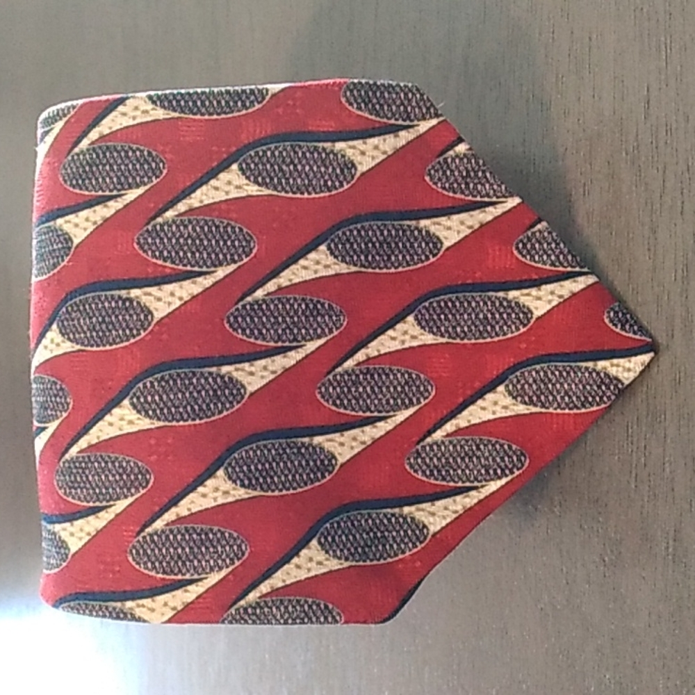 Albert Nipon Vintage Red Silk Necktie - image 1